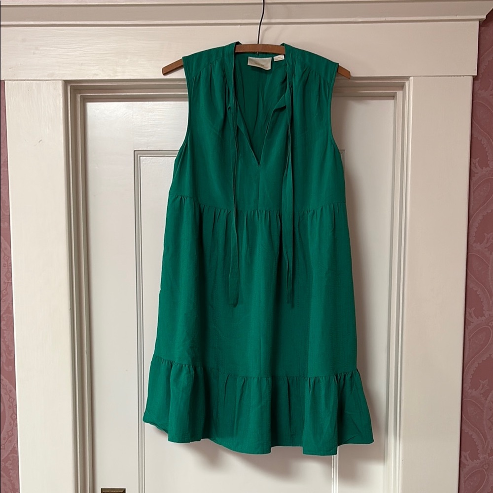Anthropologie Emerald Mini Dress